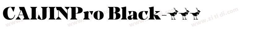 CAIJINPro Black字体转换 CAIJINPro Black字体转换